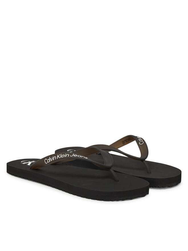 Calvin Klein Jeans Flip-flops Calvin Klein Jeans Beach Sandal Transparent Tpu YW0YW01829 Fekete