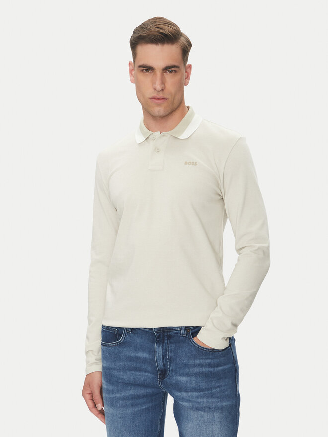 BOSS BOSS Poloshirt Peoxfordlong_1 50544845 Beige Regular Fit