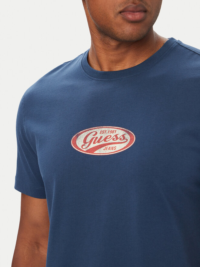 Guess Jeans Guess Jeans T-Shirt M6YI06 K3649 Dunkelblau Regular Fit