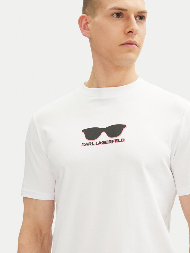 KARL LAGERFELD KARL LAGERFELD Póló 755400 552235 Fehér Regular Fit