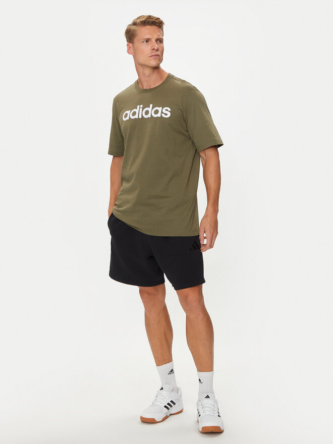 adidas adidas Marškinėliai Essentials Linear Logo IC9280 Žalia Regular Fit
