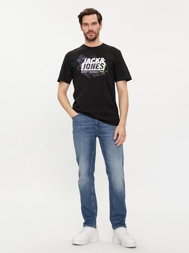 Jack&Jones Jack&Jones 2er-Set T-Shirts Map Logo 12260796 Schwarz Regular Fit