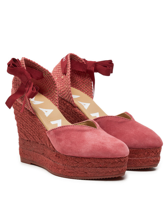 Manebi Еспадрили Manebi Hamptons Heart-Shaped Wedge Espadrilles W 2.1 WH Розов