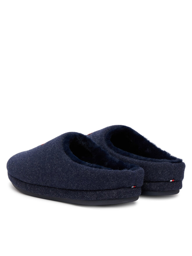 Tommy Hilfiger Hausschuhe Tommy Hilfiger Th House Shoe Flannel FW0FW09699 Dunkelblau