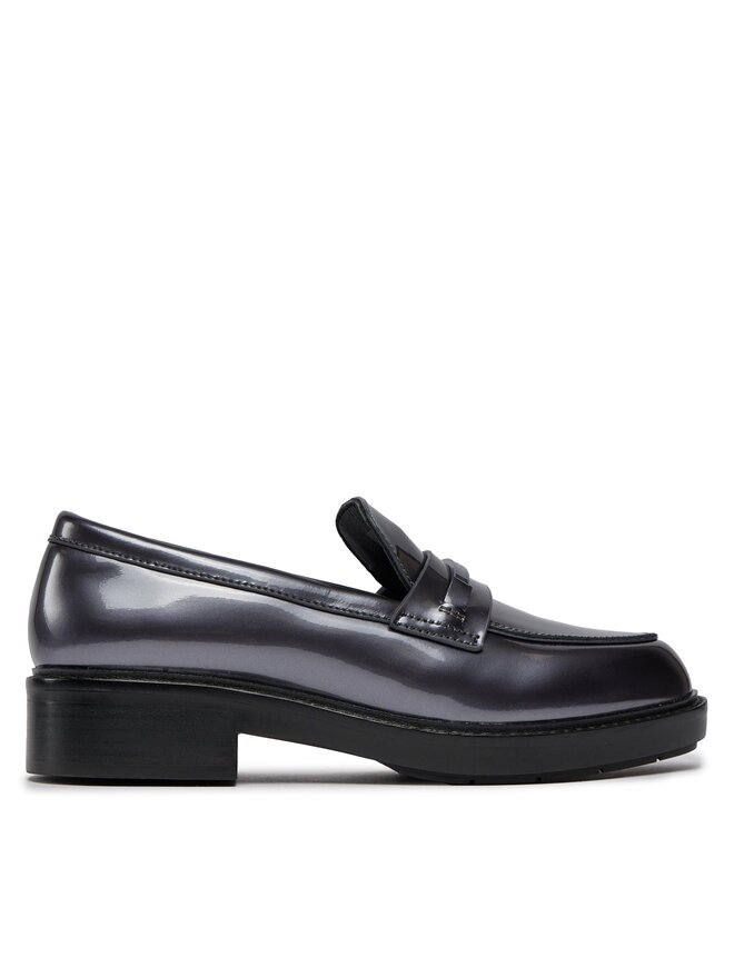 Calvin Klein Loaferice Calvin Klein Rubber Sole Loafer W/Hw - Pearl HW0HW02002 Crna