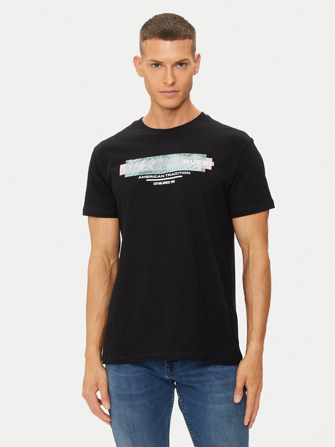 Guess Guess T-Shirt M4YI03 I3Z14 Μαύρο Regular Fit