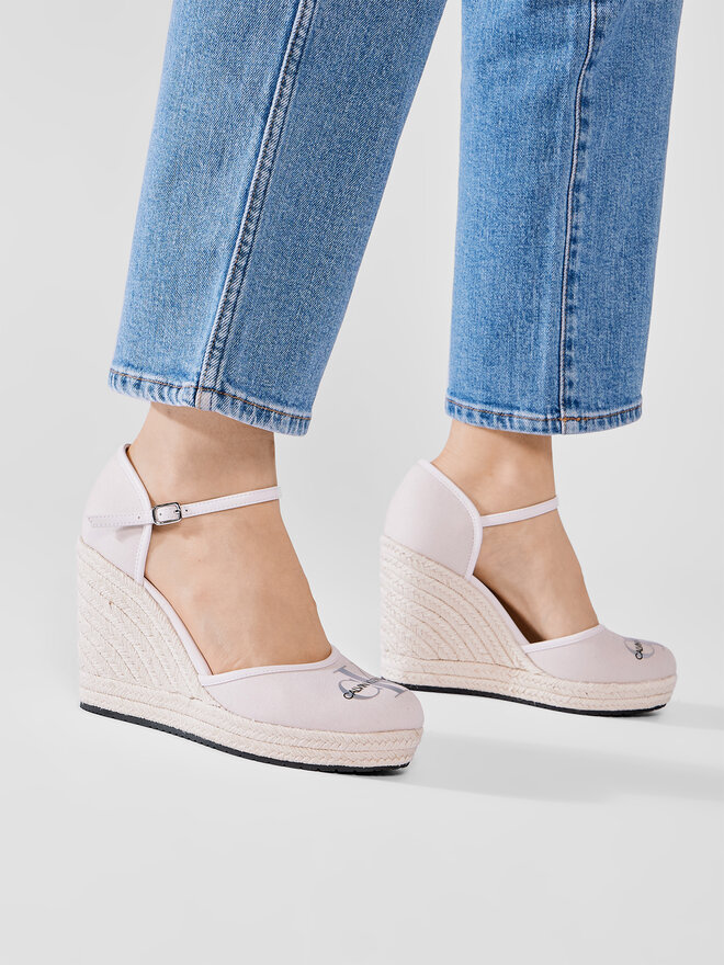 Calvin Klein Jeans Εσπαντρίγιες Calvin Klein Jeans Wedge Sandal Close Toe Co YW0YW00150 Μπεζ