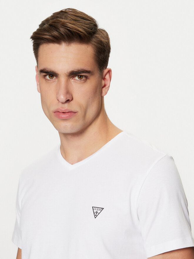 Guess Guess T-Shirt Caleb U97M01 KCD31 Λευκό Slim Fit