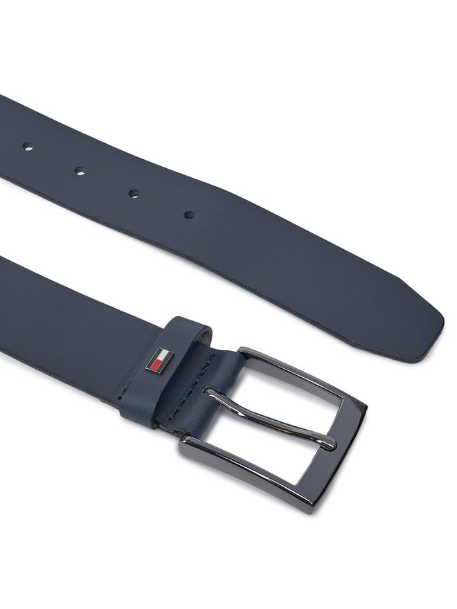 Tommy Hilfiger Cintura da uomo Tommy Hilfiger Adan Leather 3.5 AM0AM12052 Blu scuro