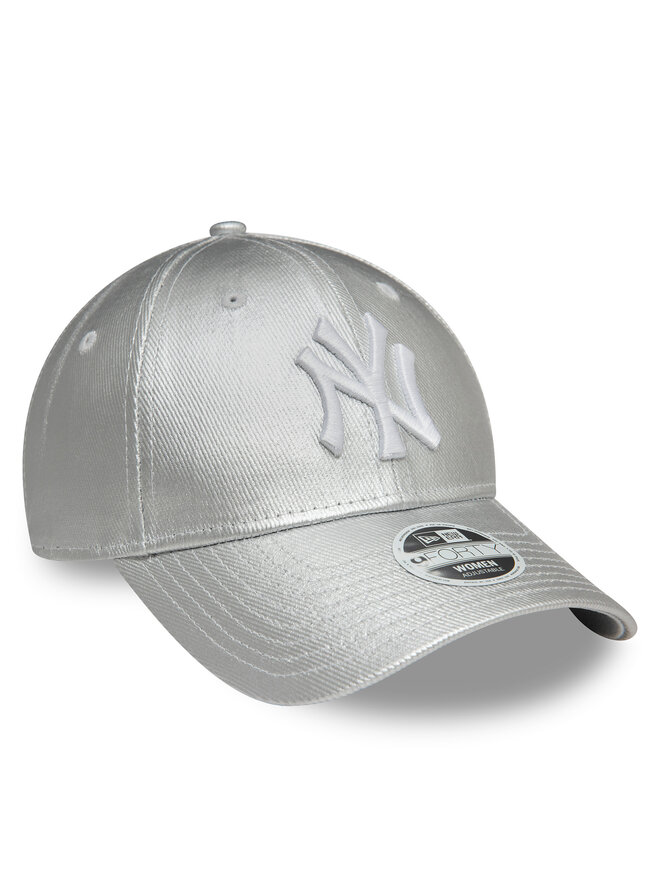 New Era Czapka z daszkiem New Era New York Yankees Met Denim 9Forty 60595374 Srebrny
