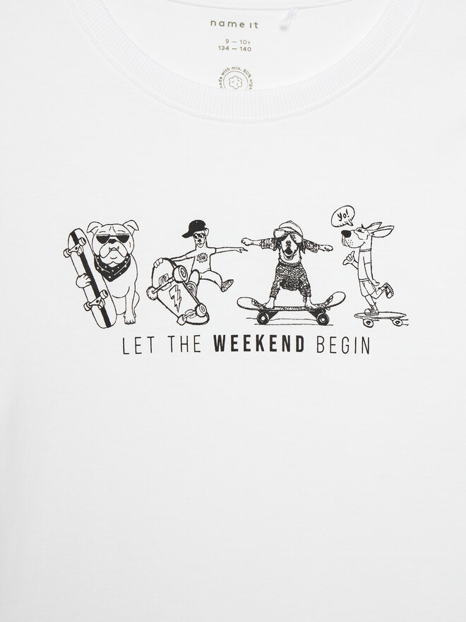 NAME IT NAME IT Camiseta Bocalle 13241851 Blanco Regular Fit