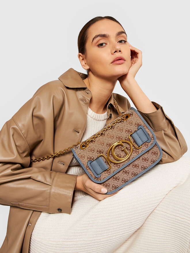 Handtasche Guess Aileen Crossbody Flap HWAILE P1416 Braun eschuhe