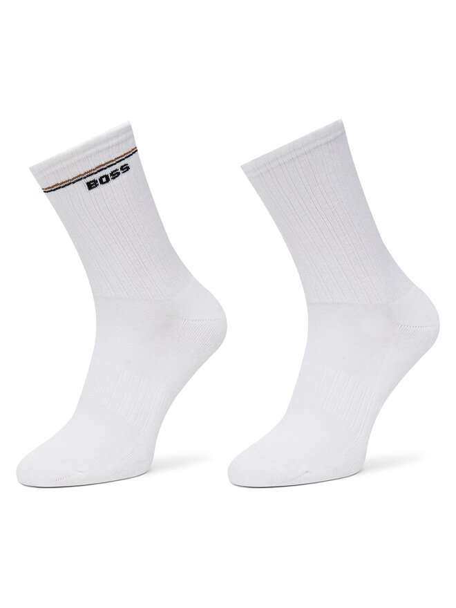 BOSS 2er-Set hohe Damensocken BOSS 50502113 Weiß