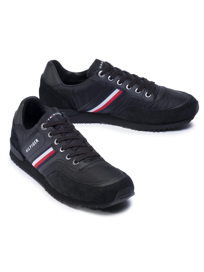 Tommy Hilfiger Sneakers Tommy Hilfiger Iconic Material Mix Runner FM0FM02847 Negru
