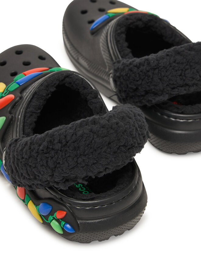 Crocs Шльопанці Crocs Clsc Lined Holiday Lights 212026 Чорний