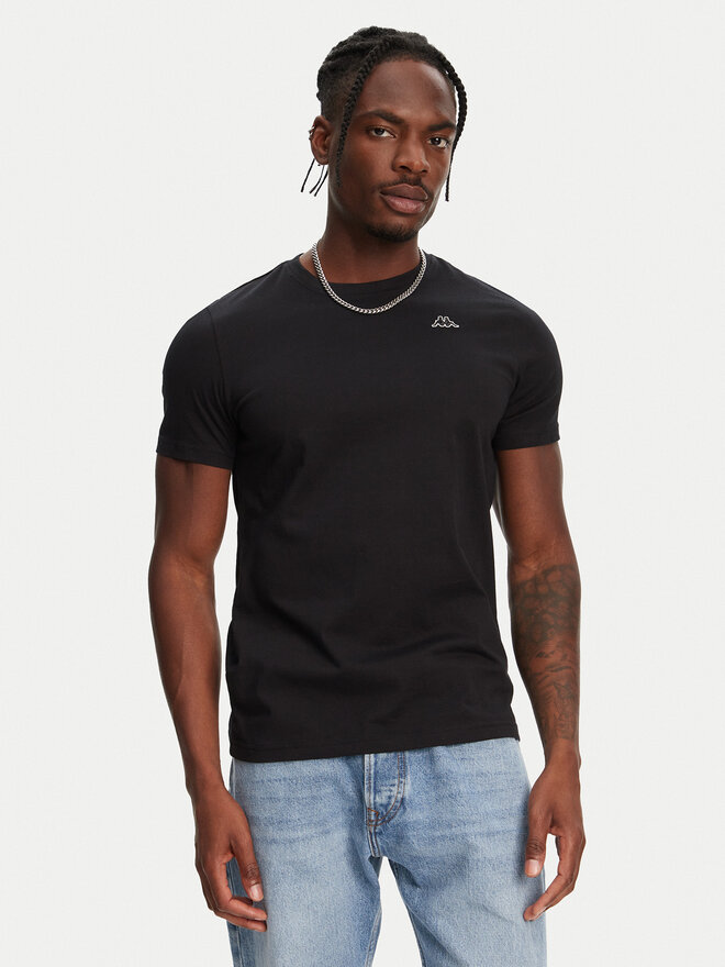 Robe di Kappa Robe di Kappa T-Shirt Luc 611187W Μαύρο Regular Fit