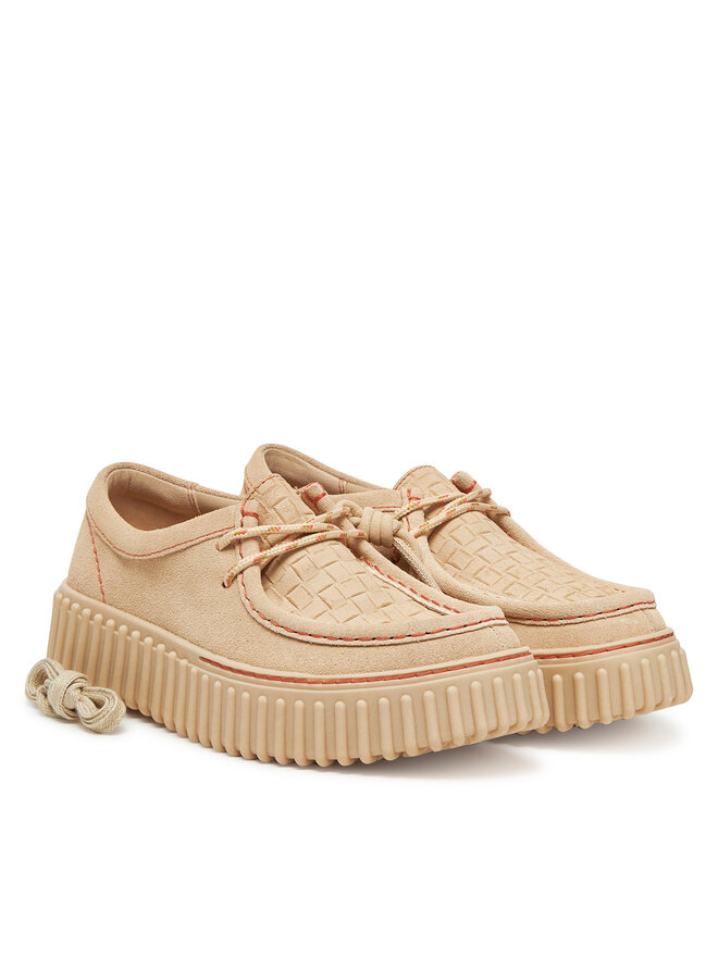 Clarks Félcipő Clarks Torhill Bee 26181191 Ekru