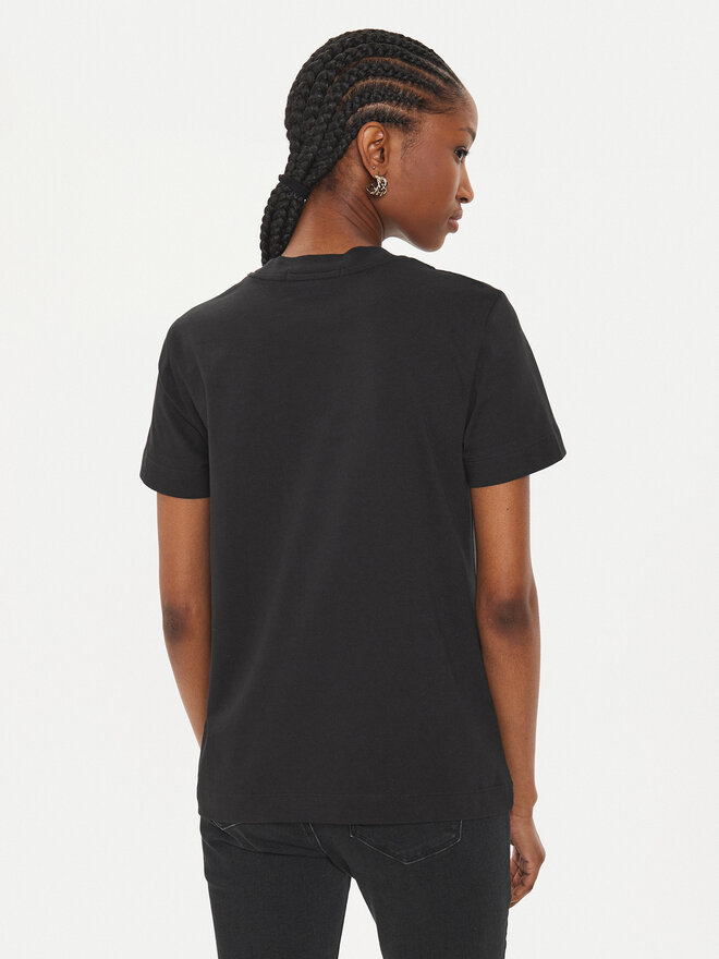 Calvin Klein Jeans Calvin Klein Jeans T-Shirt Satin Applique J20J223925 Μαύρο Regular Fit
