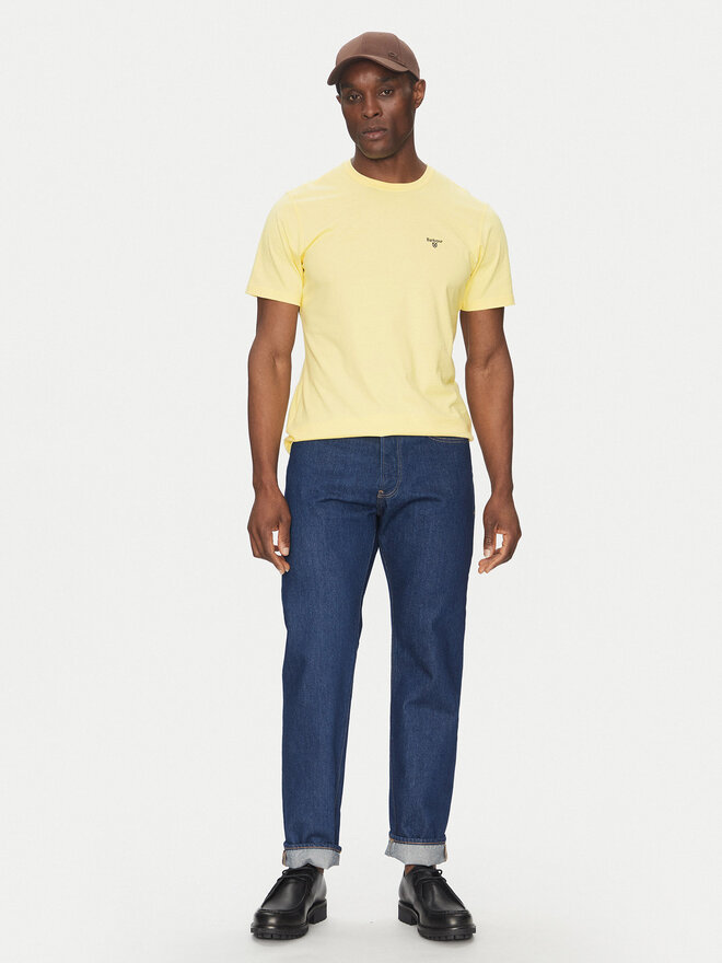 Barbour Barbour Majica Essential Sports MTS0331YE36 Rumena Tailored Fit
