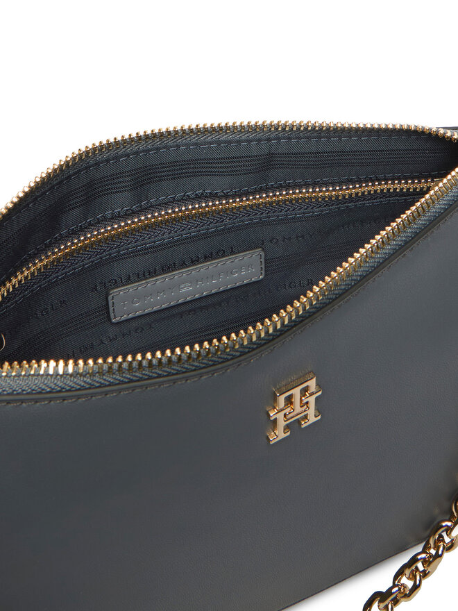 Tommy Hilfiger Handtasche Tommy Hilfiger Th Glam Conv Med Crossover AW0AW18143 Grau