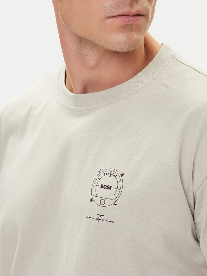 BOSS BOSS Camiseta Te_Voyage 50546370 Beis Relaxed Fit