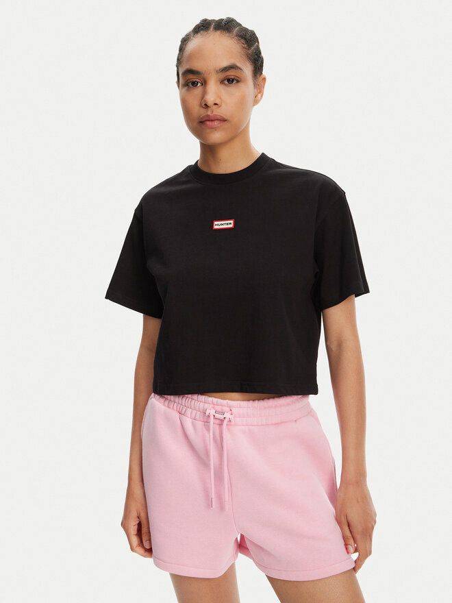 Hunter Hunter T-shirt Leona HARW0070251 Crna Boxy Fit