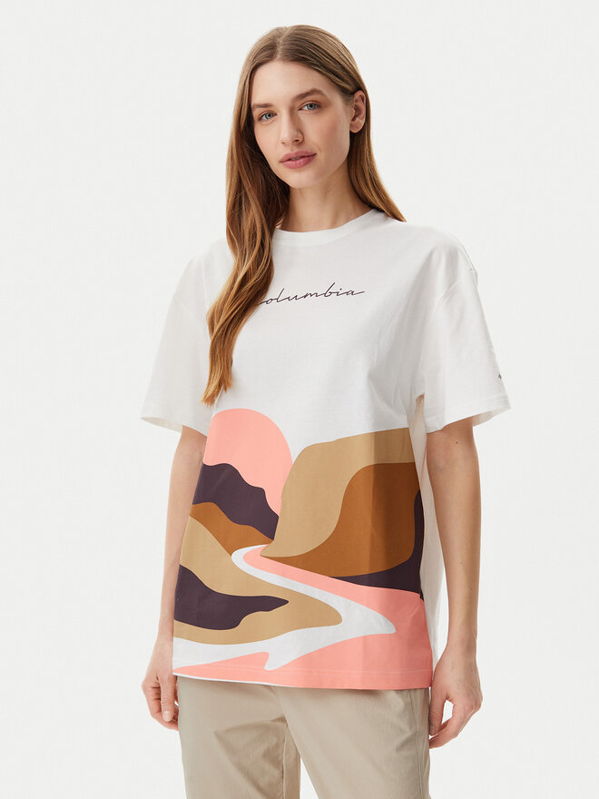 Columbia Columbia Camiseta Rolling Bend™ Graphic 2120031 Blanco Oversize