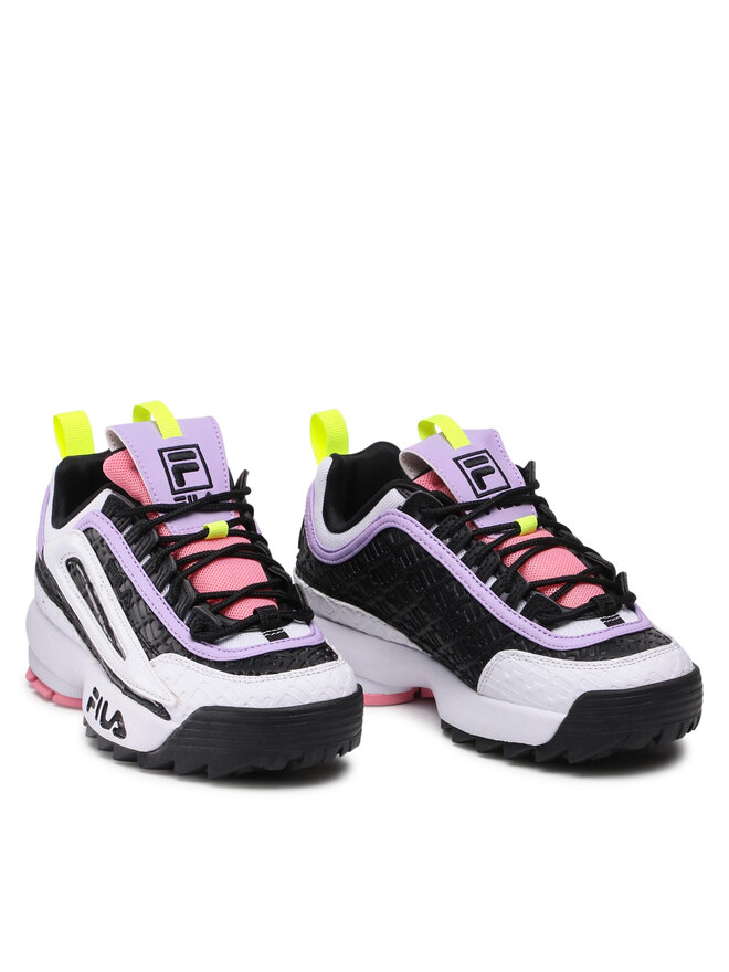 Black and purple fila disruptor store