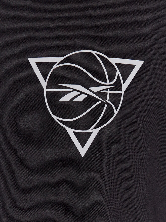 Reebok Reebok Marškinėliai Basketball IB2123 Juoda Regular Fit