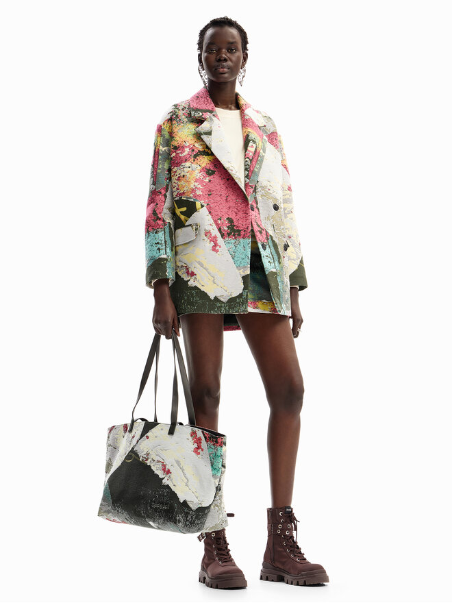 Desigual Torebka Desigual Poster Lacroix 24WAXA35 Kolorowy
