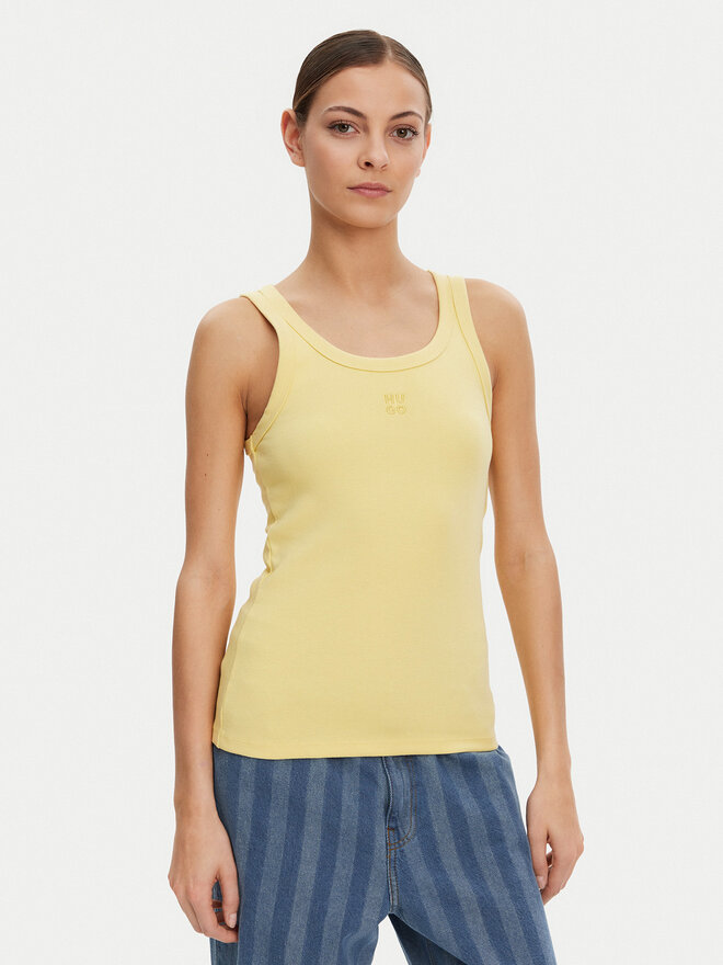 HUGO HUGO Топ Datamia 50514489 Жовтий Slim Fit