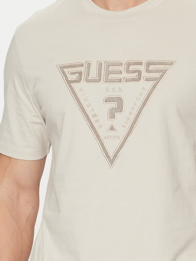 Guess Guess Marškinėliai Z5RI03 I3Z14 Smėlio Regular Fit