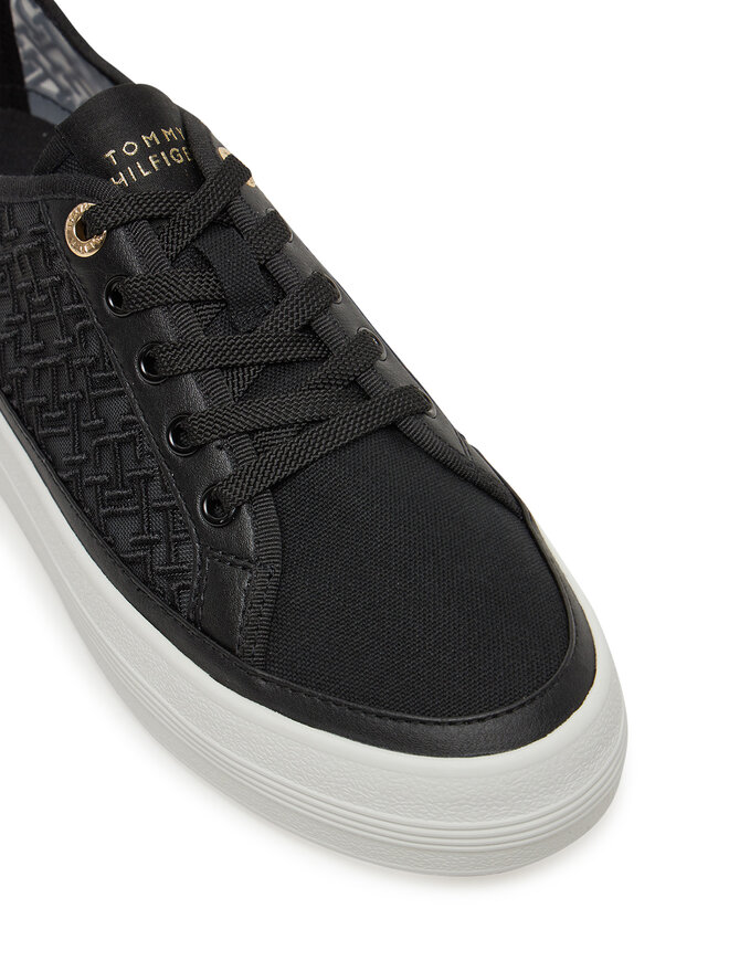 Tommy Hilfiger Sneakersy Tommy Hilfiger Vulc Embroidered Sneaker FW0FW08685 Czarny