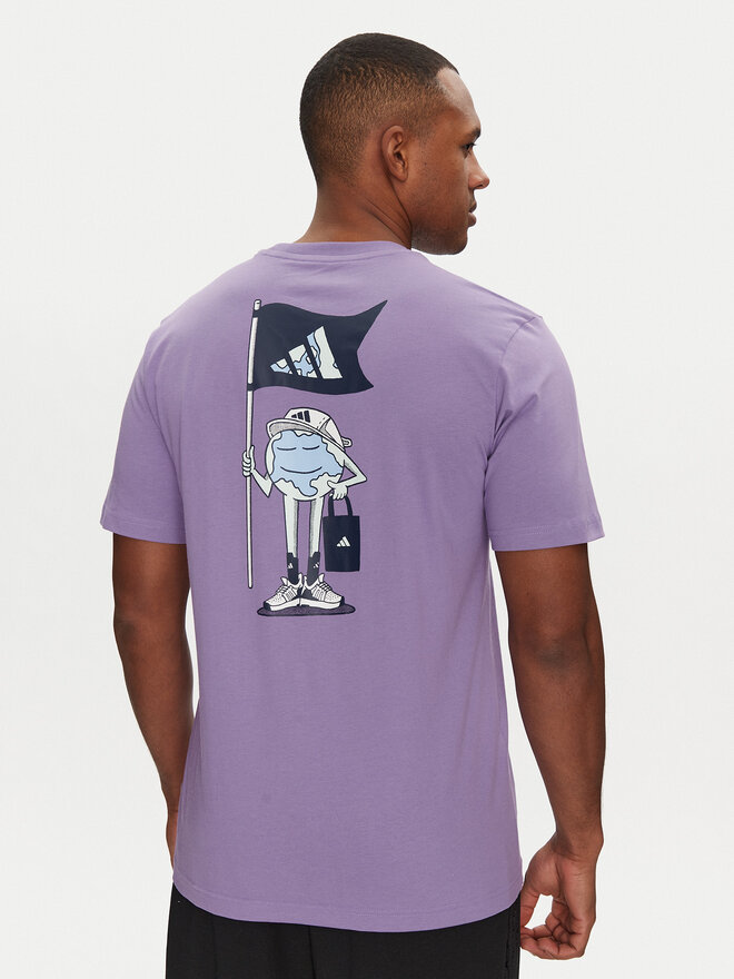 adidas adidas Camiseta Earth Day Graphic JI6757 Violeta Regular Fit