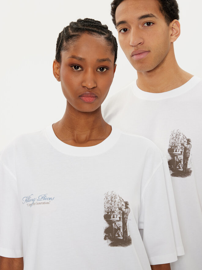 Filling Pieces Filling Pieces Camiseta Unisex Gardener 7449985 Blanco Regular Fit