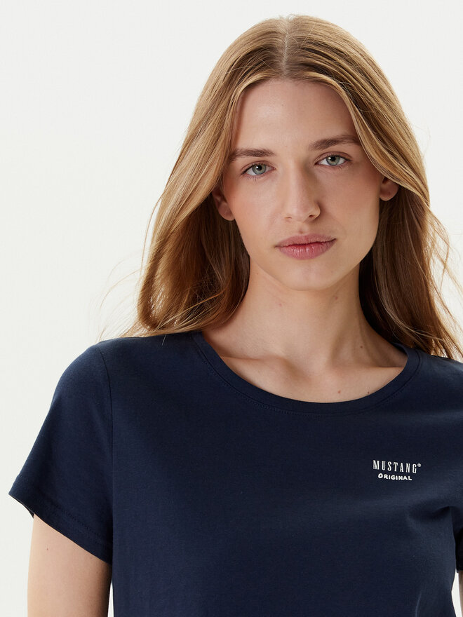 Mustang Mustang T-Shirt Alma 1016155 Dunkelblau Regular Fit