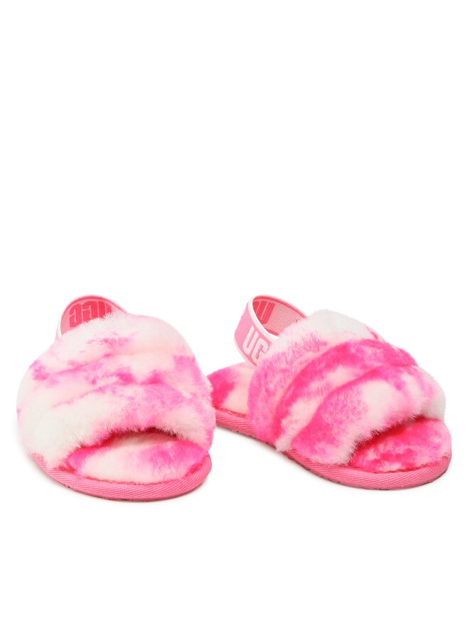 Papuci de casă Ugg T Fluff Yeah Slide Marble 1123638T Roz | epantofi.ro