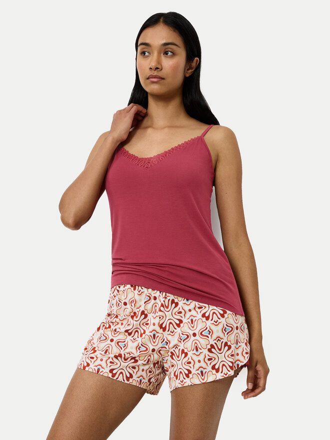 Triumph Triumph Pizsama felső Aura Spotlight 10221405 Piros Regular Fit