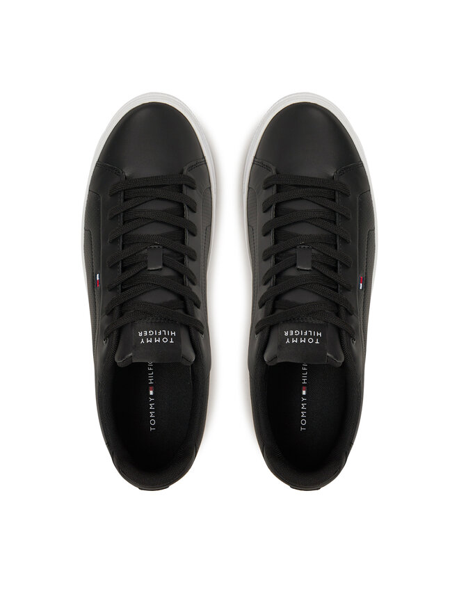 Tommy Hilfiger Zapatillas Tommy Hilfiger Icon Court Pinperf Lth FM0FM05483 Negro