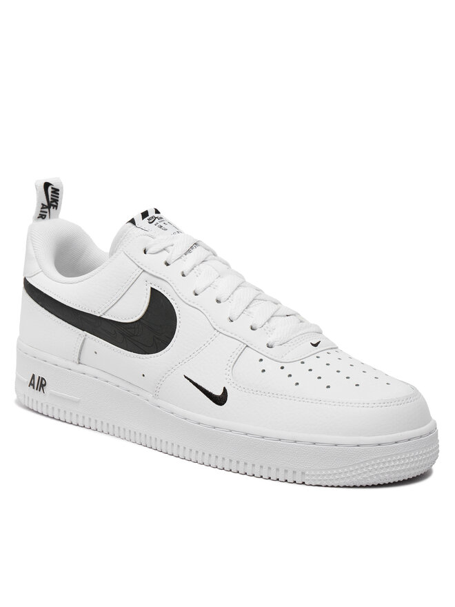 White air force with black tick womens discount