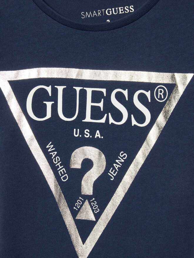 Guess Guess Marškinėliai K73I56 K8HM0 Tamsiai mėlyna Regular Fit