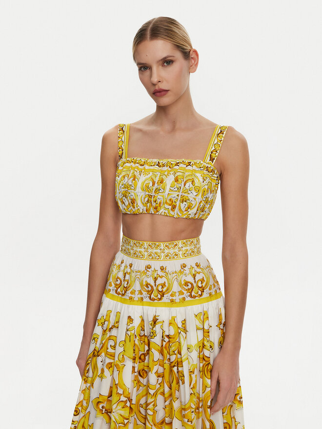 Dolce&Gabbana Dolce&Gabbana Топ F755PT HH5EA Жовтий Regular Fit