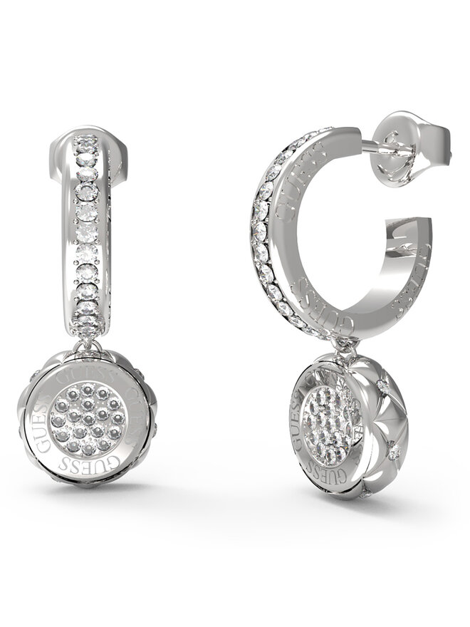 Guess Naušnice Guess JUBE04 596JW Stříbrná