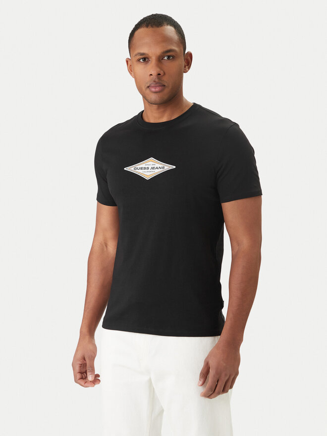 Guess Jeans Guess Jeans Футболка M6GIB4 K8HM0 Чорний Slim Fit