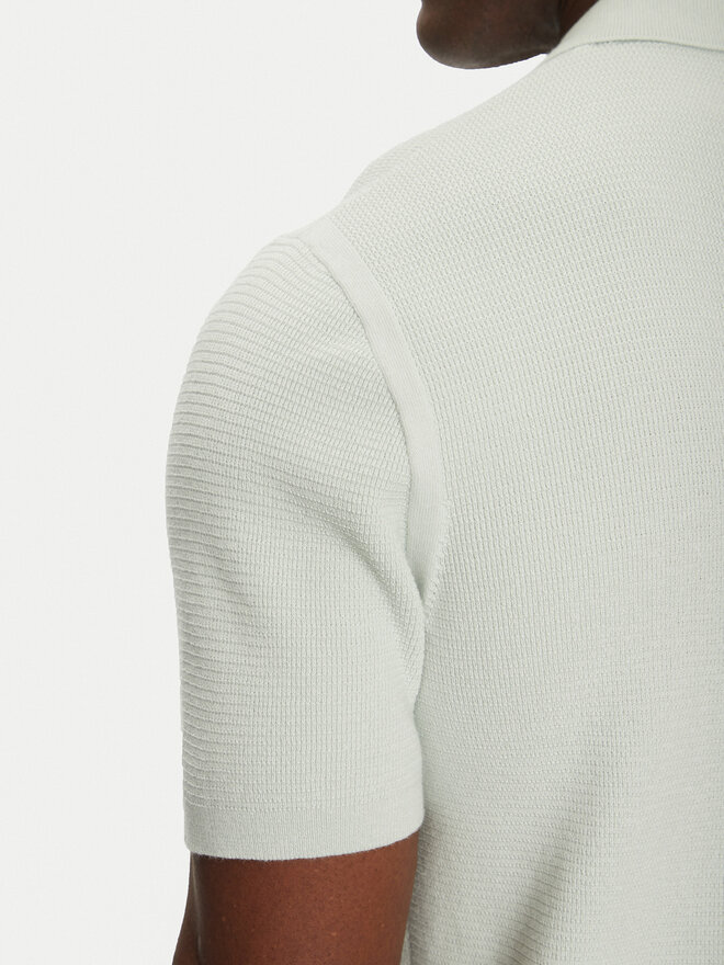 Calvin Klein Calvin Klein Poloshirt Micro Waffle Polo S/S K10K114465 Écru Regular Fit