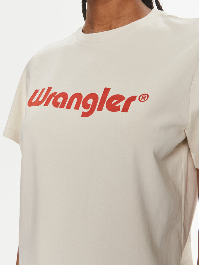 Wrangler Wrangler Marškinėliai 112350305 Écru Regular Fit