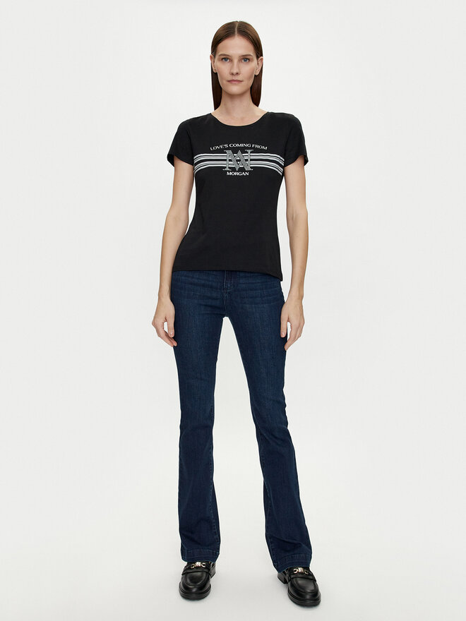 Morgan Morgan T-Shirt 241-DONNA Schwarz Regular Fit