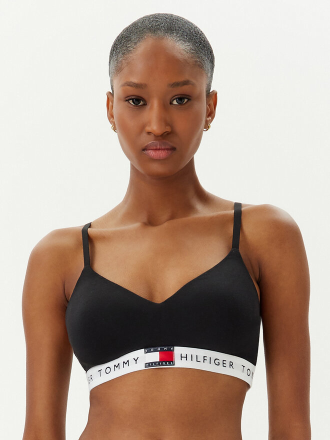 Tommy Hilfiger Tommy Hilfiger Trikotni nedrček UW0UW05715 Črna