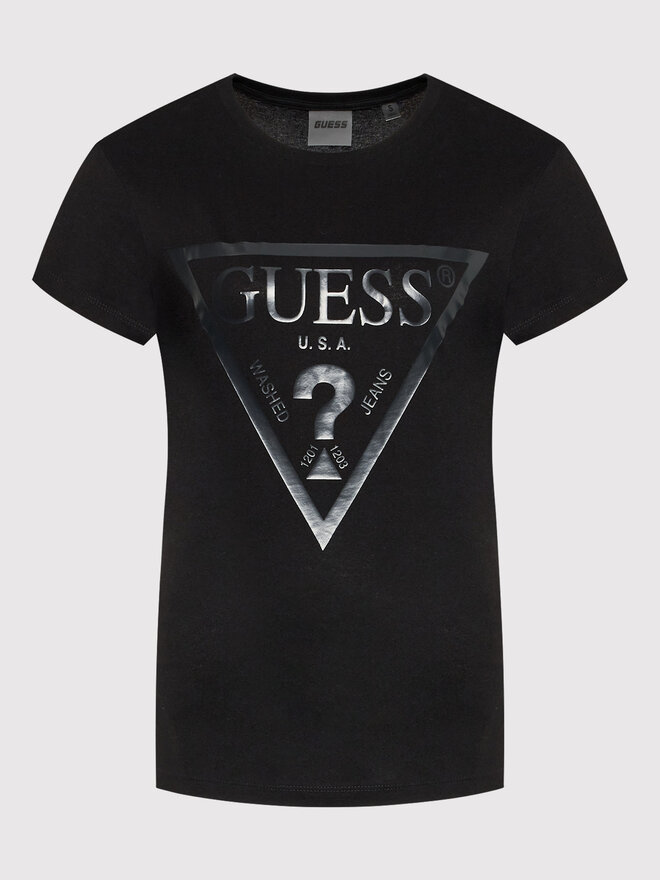 Guess Guess T-shirt V2YI07 K8HM0 Crna Regular Fit