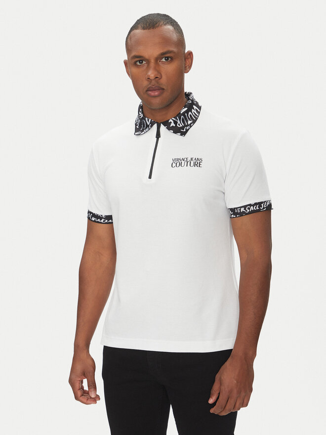 Versace Jeans Couture Versace Jeans Couture Polo marškinėliai 78GAGT02 Balta Regular Fit